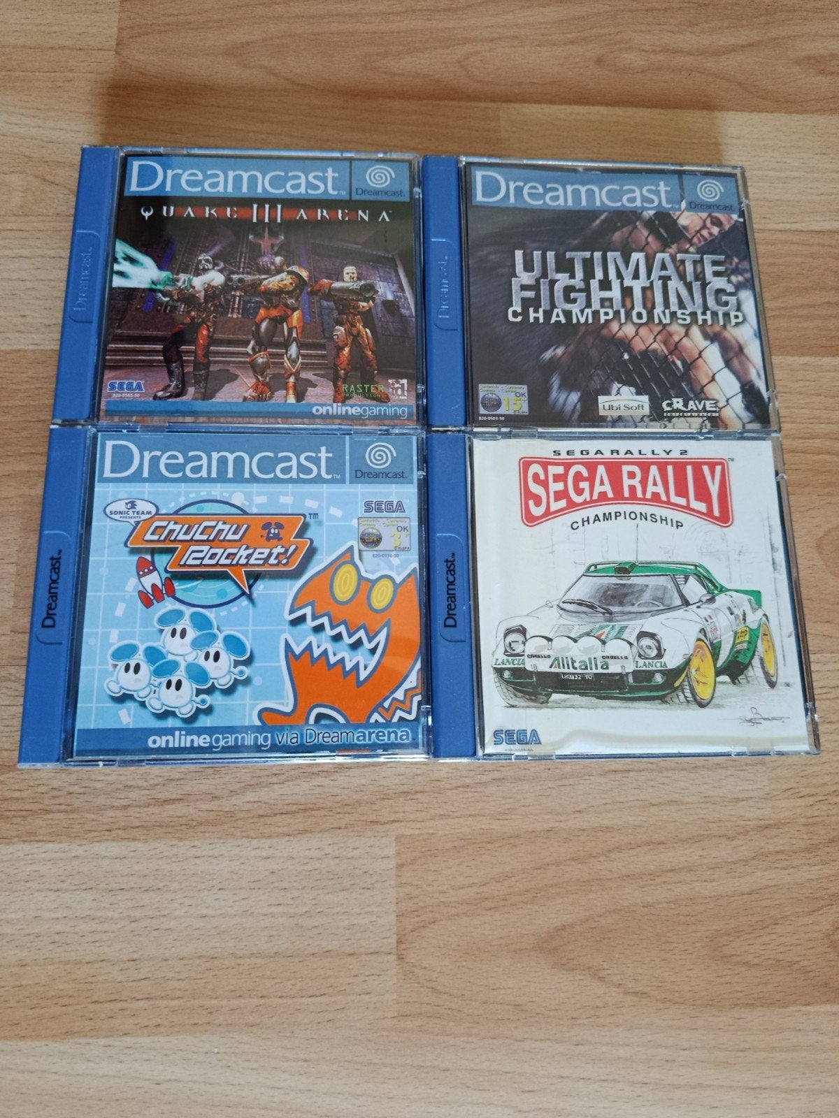 4 Dreamcast games: Sega Rally 2, UFC, Chu Chu Rocket, Quake3, Ophalen, Gebruikt, Overige genres, 1 speler