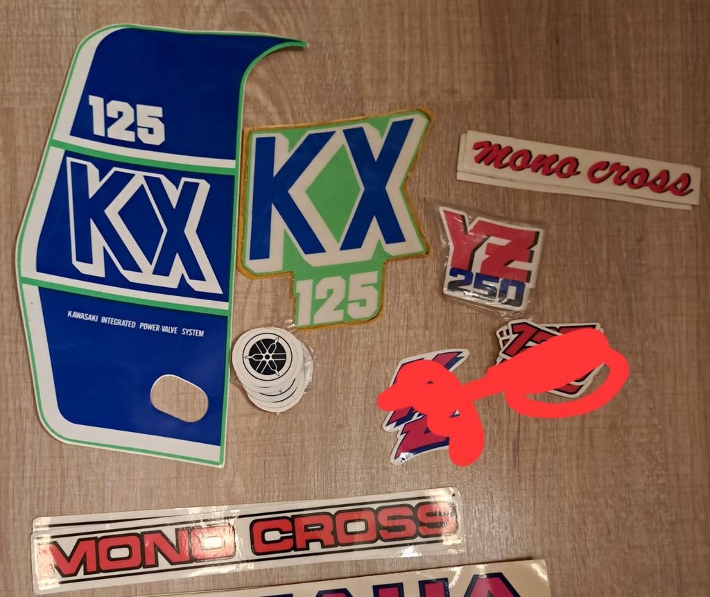Diverse new old stock nieuwe en vintage crossmotor stickers, Ophalen of Verzenden, Zo goed als nieuw