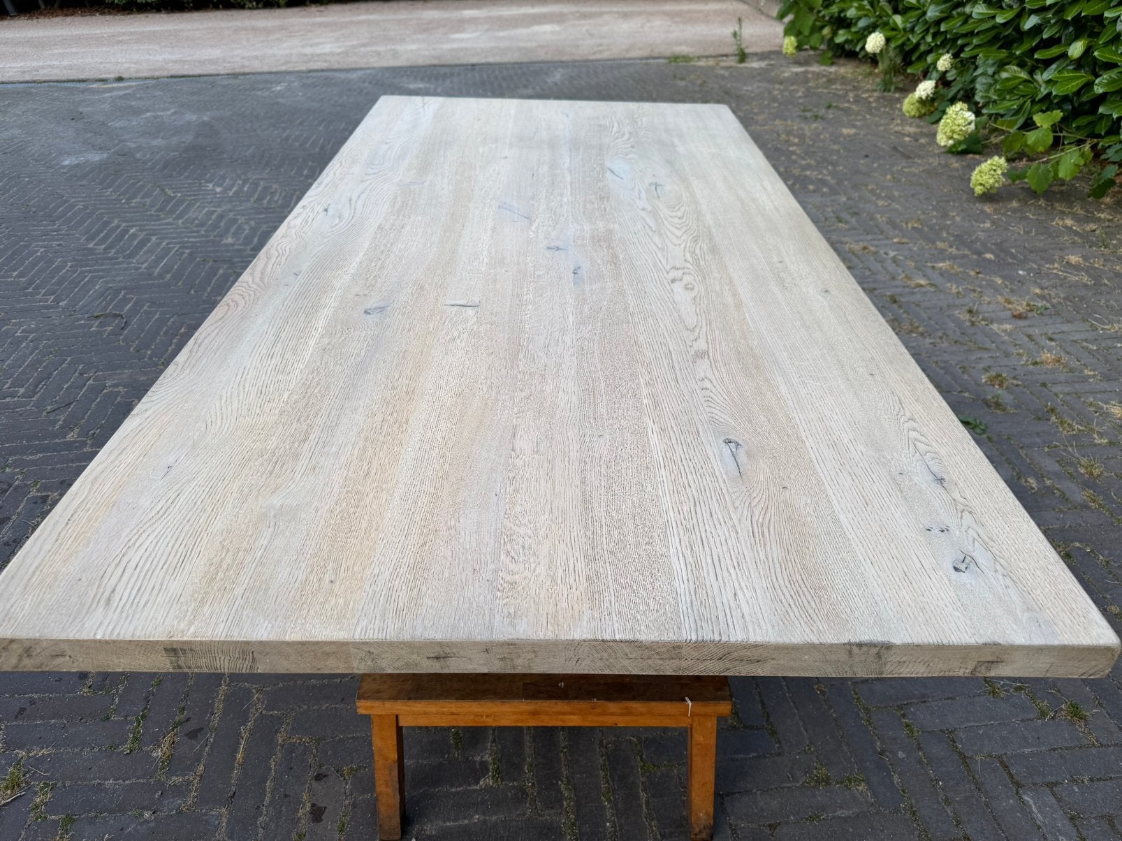 EIKEN HOUTEN TAFELBLAD, Ophalen, Zo goed als nieuw, Rechthoekig, Hout