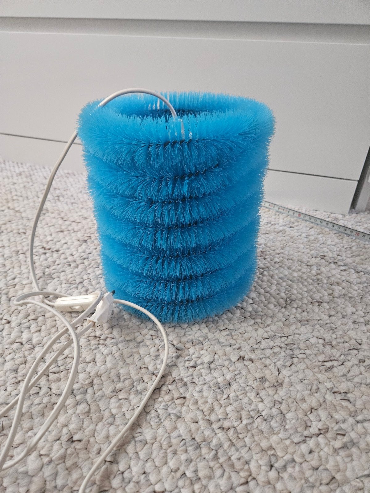 Vintage IKEA Bordslampa / Tafellamp - Blauw Borstel Design, Ophalen of Verzenden