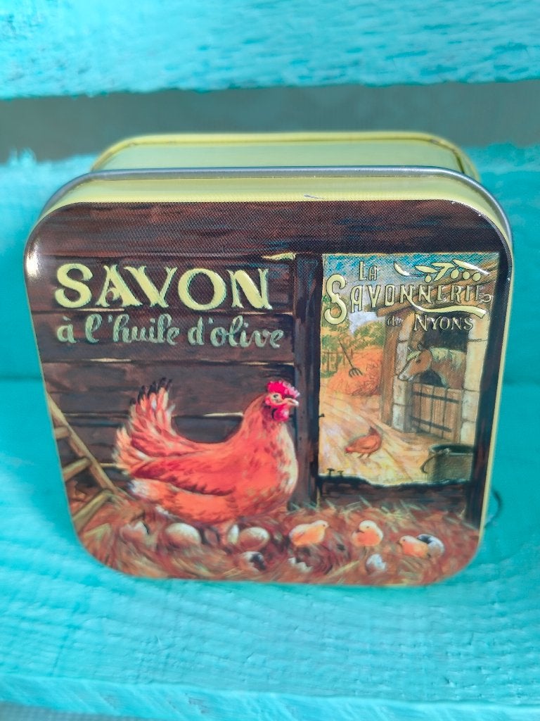 Vintage blikjes echte Marseille zeep, la Savonnerie de Nyons, Ophalen of Verzenden, Nieuw, Vintage