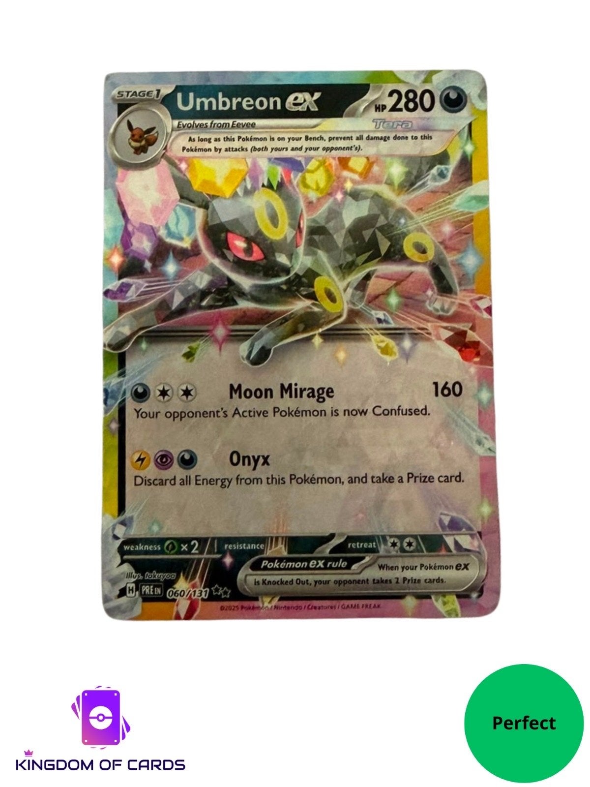 Umbreon ex prismatic evolution, Ophalen of Verzenden, Zo goed als nieuw, Losse kaart