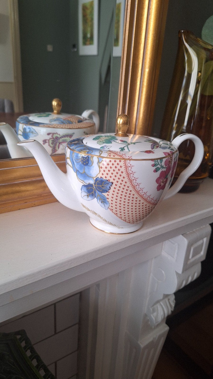 Wedgwood Butterfly Bloom Theepot -Nieuwstaat, Huis en Inrichting, Keuken | Servies, Ophalen, Zo goed als nieuw, Porselein, Overige typen