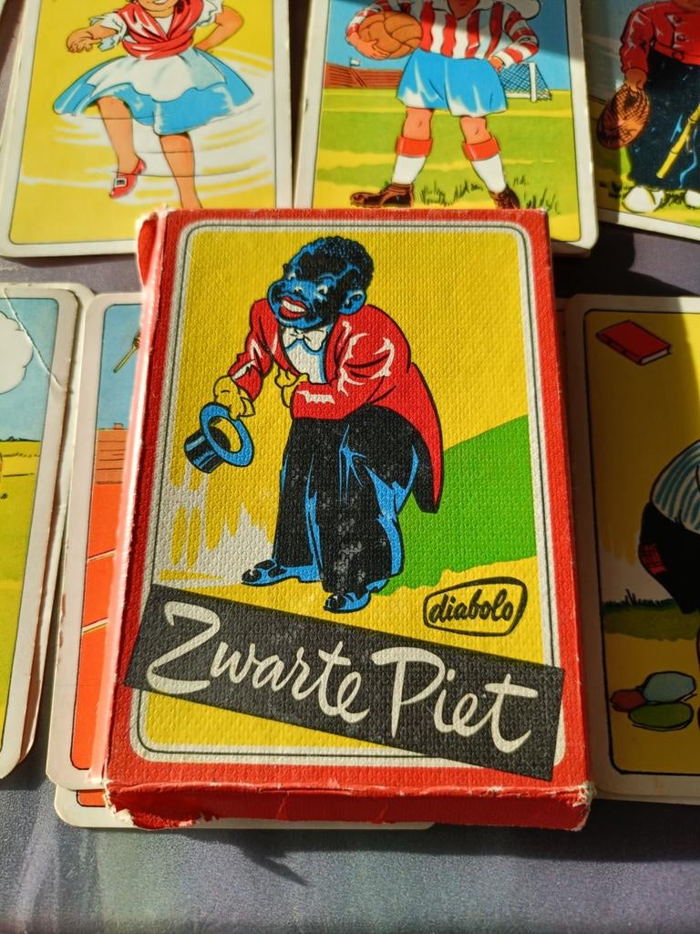 Vintage Zwarte Piet kaartspel Diabolo, Hobby en Vrije tijd, Gezelschapsspellen | Kaartspellen, Vijf spelers of meer, Ophalen of Verzenden