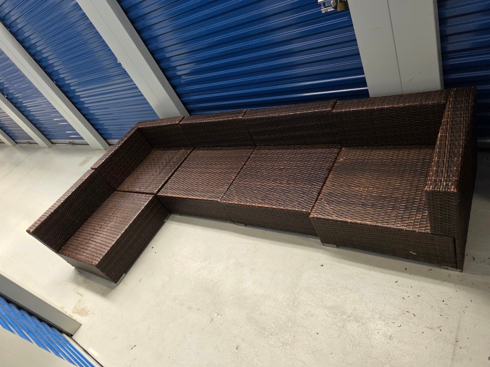 Wicker loungeset zonder kussens - afhalen in Alkmaar, Tuin en Terras, Tuinsets en Loungesets, D, Gebruikt, Bank, Meer dan 8 zitplaatsen