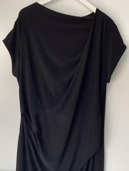 Zwarte jurk maat XL met korte mouw, Zwart, Maat 46/48 (XL) of groter, Ophalen of Verzenden, Zo goed als nieuw