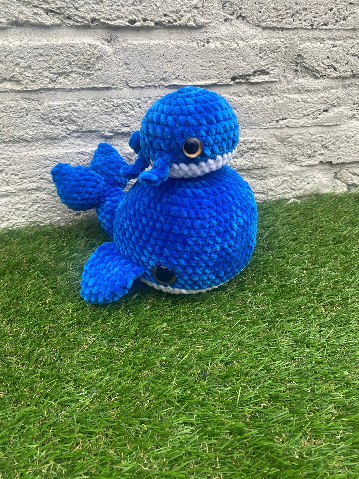 Gehaakte Walvis Knuffels Set: Groot en Klein, Overige merken, Overige typen, Blauw, Nieuw