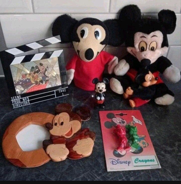 7 x Mickey mouse vintage, Ophalen, Mickey Mouse, Zo goed als nieuw, Beeldje of Figuurtje