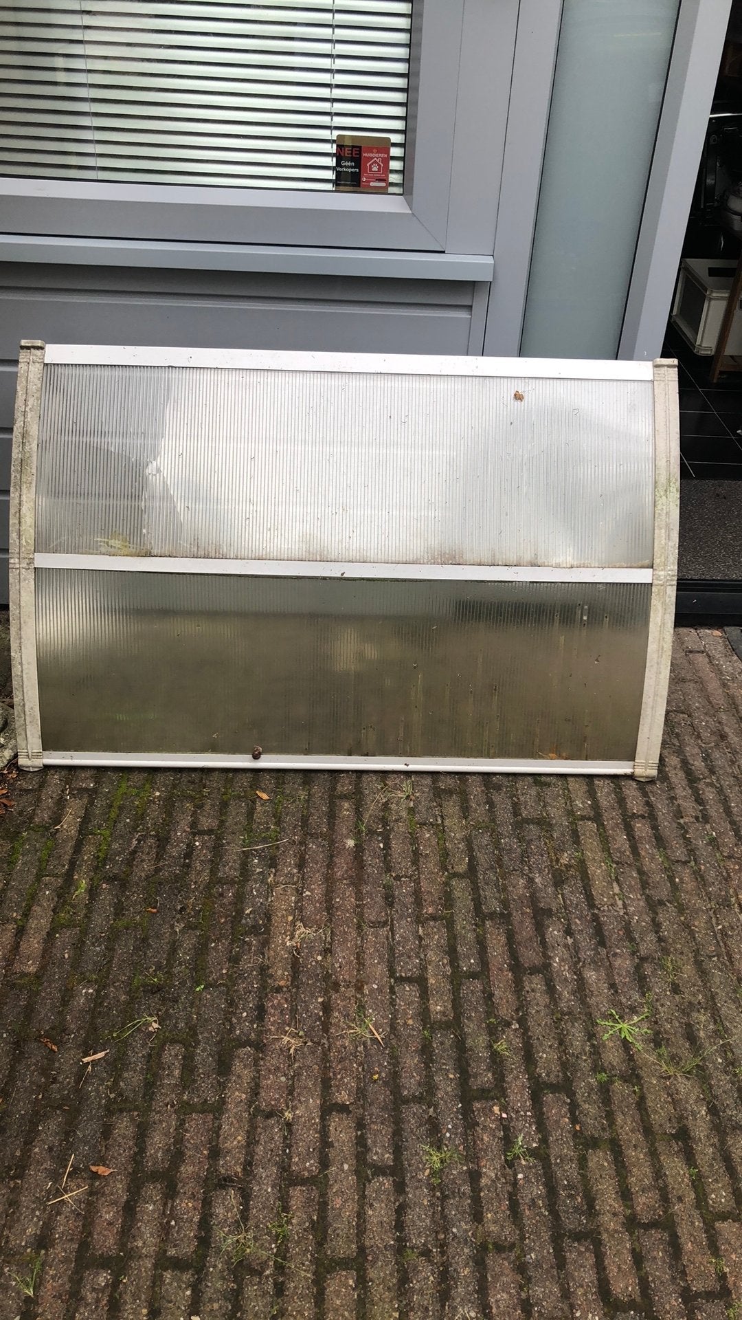 Voordeur luifeldak, Gevelraam of Ruit, 80 tot 120 cm, Zo goed als nieuw, 160 cm of meer