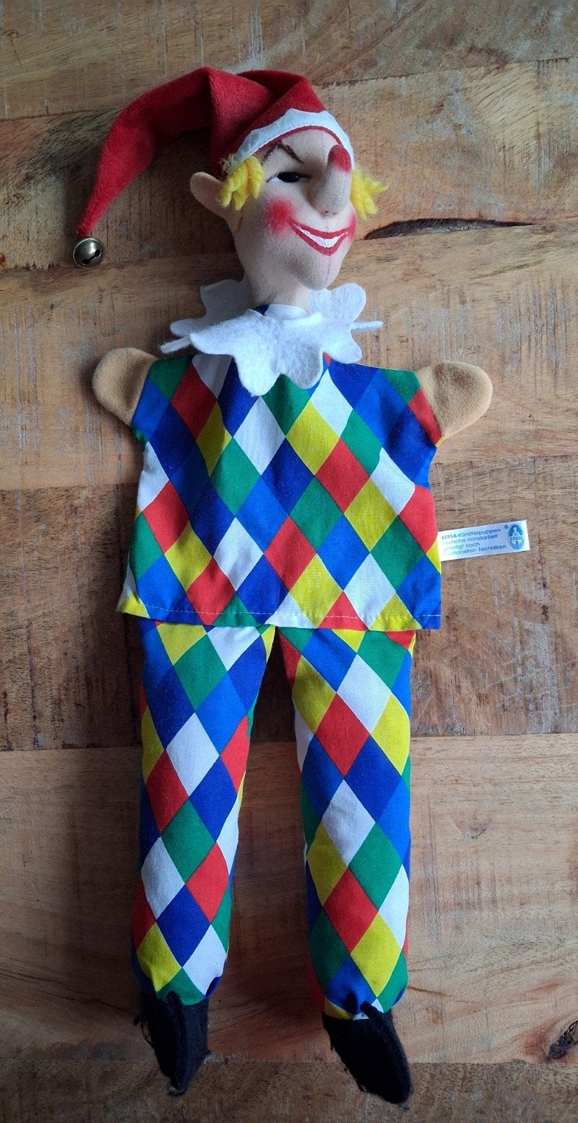 KERSA Harlekijn Handpop - Duitse Handarbeid, Verzamelen, Ophalen of Verzenden, Pop
