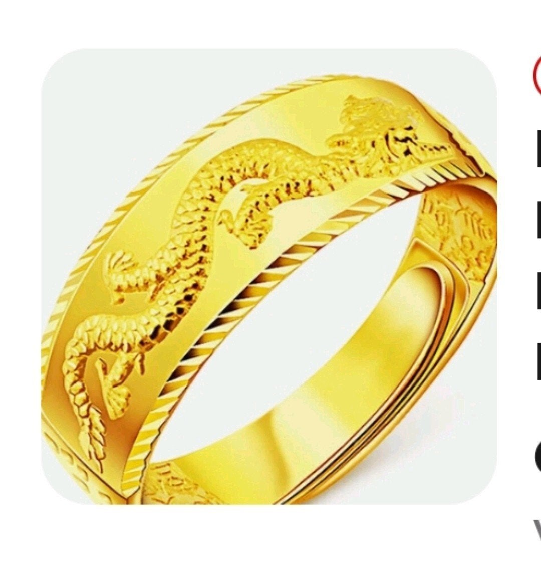 ring draken maat 20, Verzenden, Nieuw, Goud