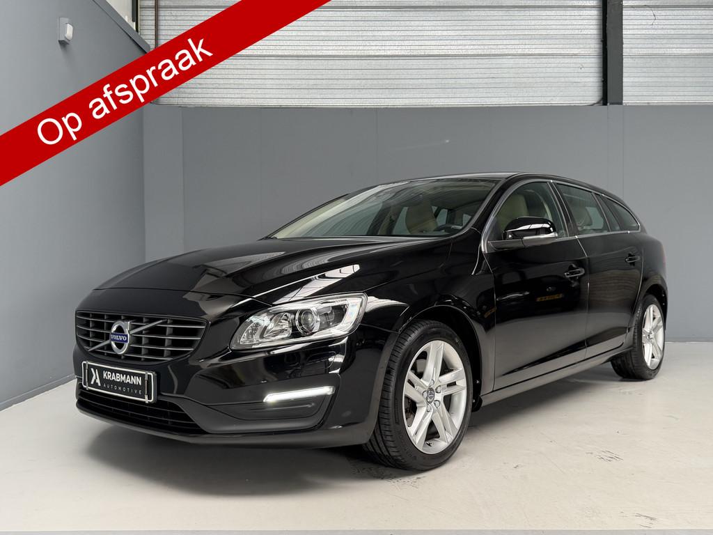 Volvo V60 T3 Nordic+ Automaat|Leder|Xenon|Cruise (bj 2017), Euro 6, 4 cilinders, Zwart, 154 pk