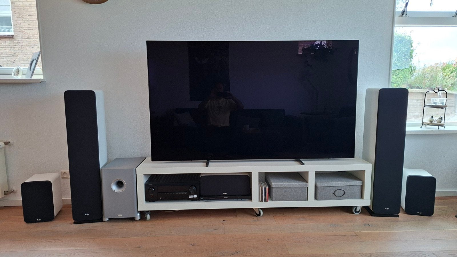 Teufel Ultima 40 MK2 Vloerstaande Luidsprekers Wit, Audio, Tv en Foto, Luidsprekers, Vloerstaande luidspreker, Basreflex, Zo goed als nieuw