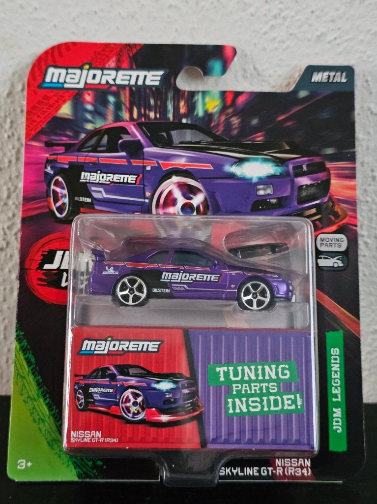 Majorette JDM Legends Tuning parts Nissan Skyline GT-R R34, Verzenden, Nieuw, Auto