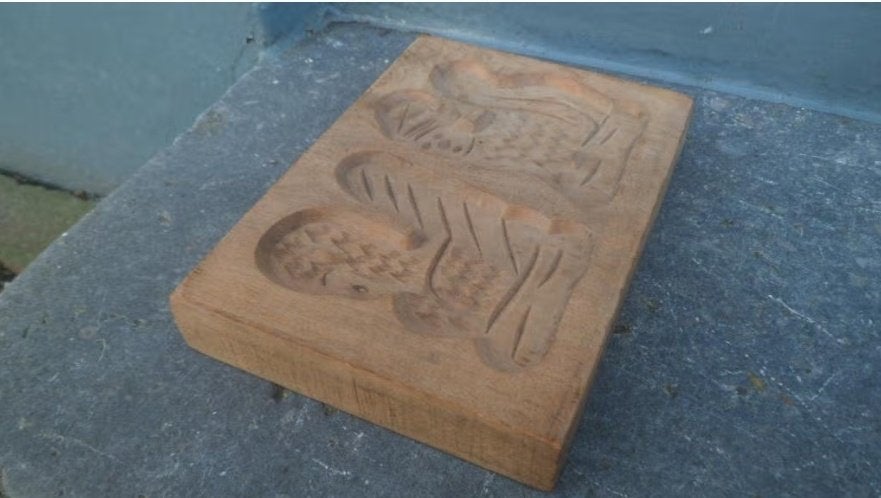 speculaasplank hout 15 x 10,5 beukenhout speculaas plank, Ophalen of Verzenden, Gebruikt