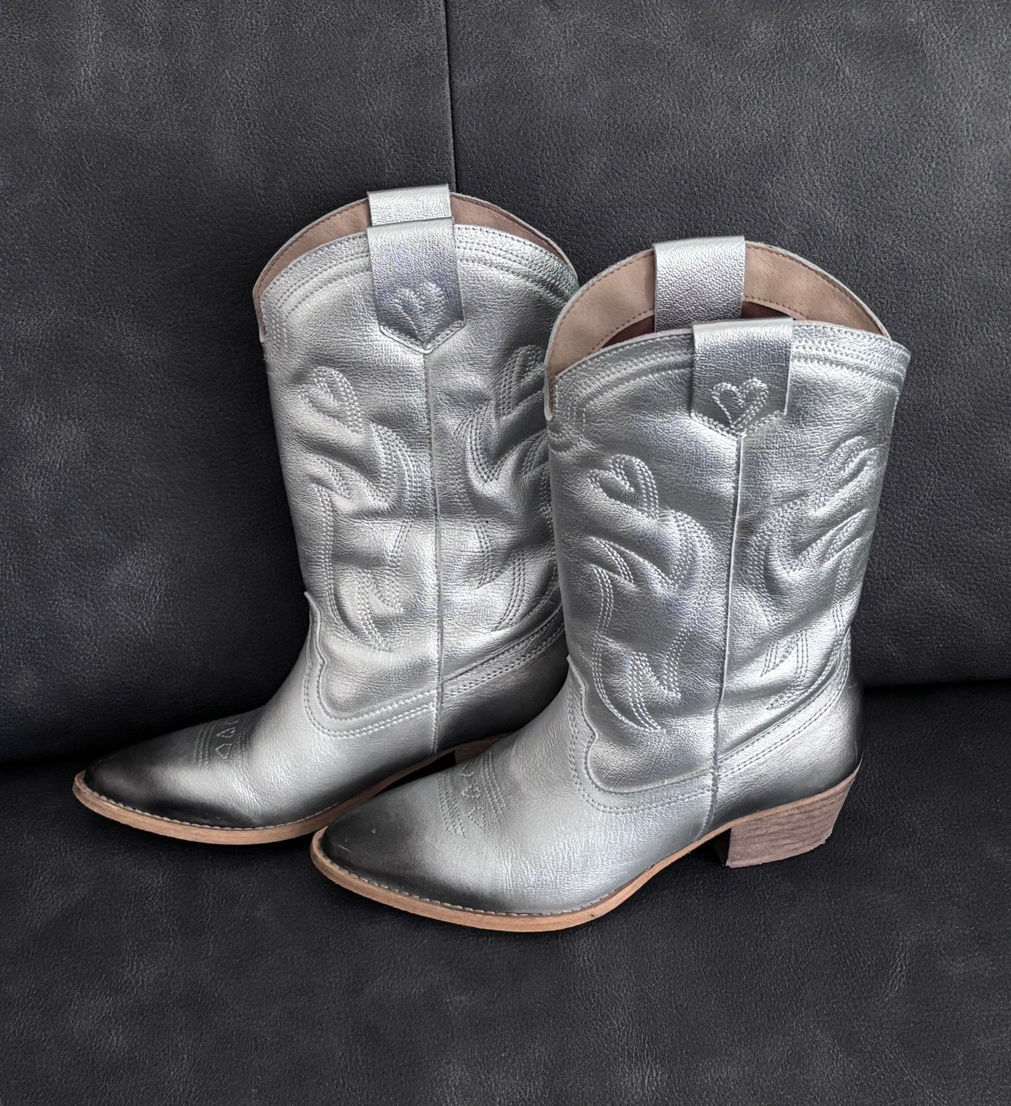 Leren cowboylaars - maat 37, Hoge laarzen, Overige kleuren, Ophalen of Verzenden, Zo goed als nieuw