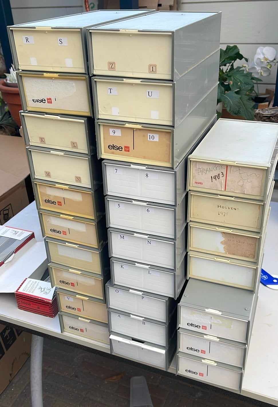 Opbergdozen voor dia’s, Ophalen, Gebruikt
