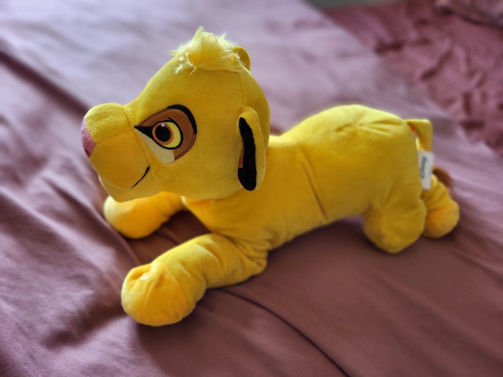 Simba knuffel uit De Leeuwenkoning - maakt geluid 🍃, Overige merken, Geel, Nieuw, Ophalen of Verzenden