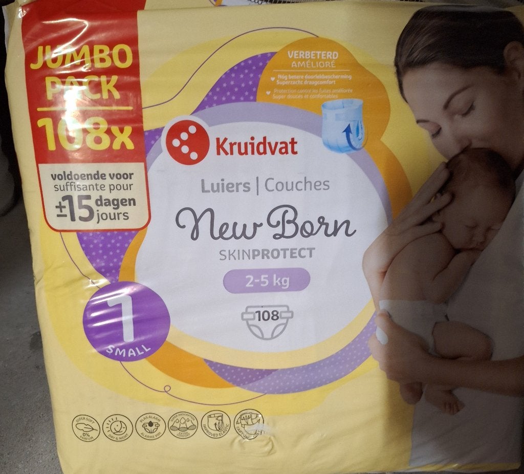 Kruidvat luiers maat 1 jumbo pack, Ophalen, Nieuw, Overige typen