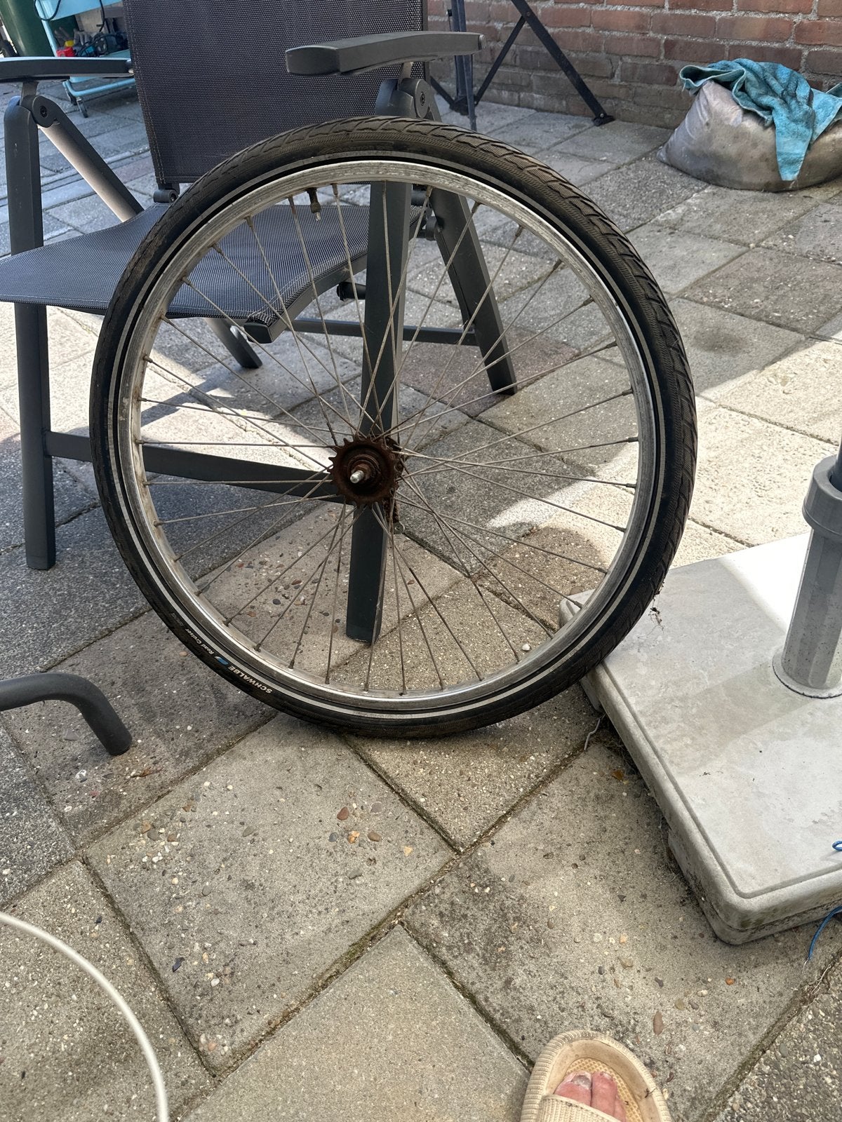 Achterwiel 26 inch en meer maten met terugtraprem compleet, Wiel, Gebruikt, Staal, Ophalen of Verzenden