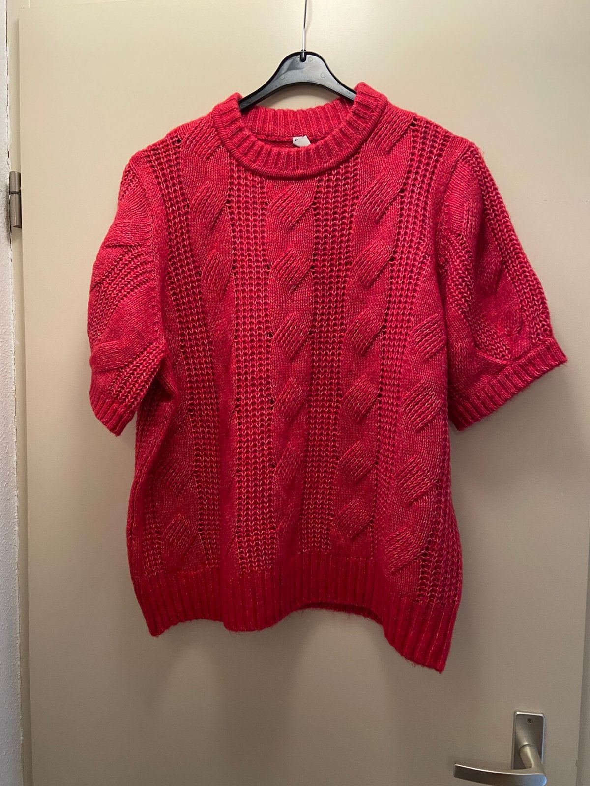 Rode Kabeltrui met korte mouwen, Ophalen of Verzenden, Nieuw, Rood