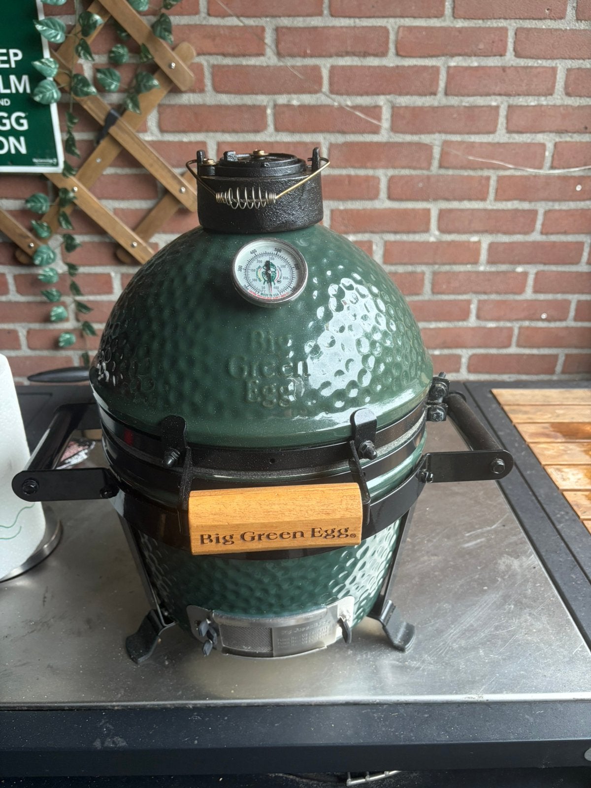 Big green egg mini met carrier en factuur nieuw, Ophalen, Nieuw