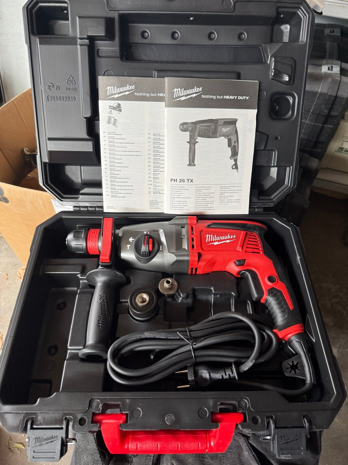 Milwaukee PH 26 TX Boorhamer 800W SDS Plus, Ophalen, 600 watt of meer, Boor- en/of Breekhamer, Nieuw