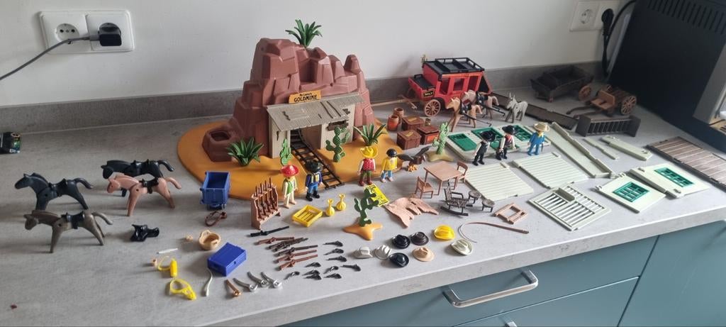 Playmobil Western Goudmijn en veel extra's, Ophalen of Verzenden, Gebruikt, Los playmobil