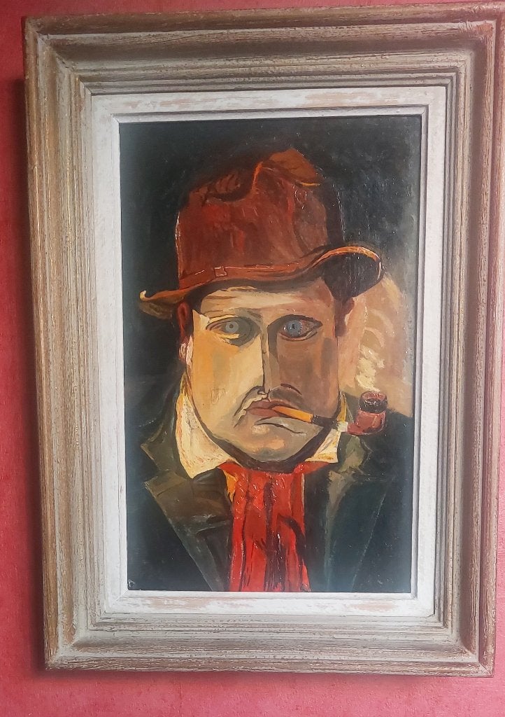 Fauvisme portret M de Vlaminck olieverf, Ophalen of Verzenden
