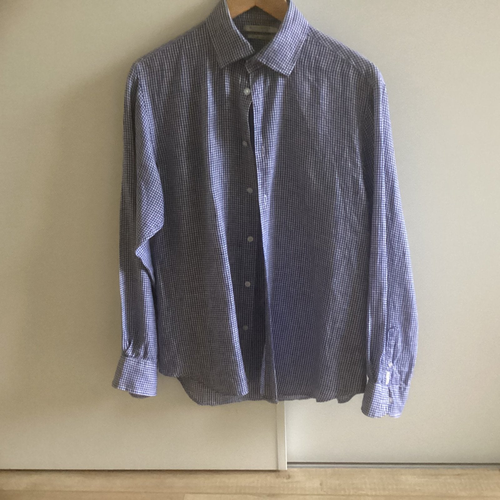 Heren overhemd merk scotch & Soda maat M, Ophalen of Verzenden, Zo goed als nieuw, Blauw, Halswijdte 39/40 (M)