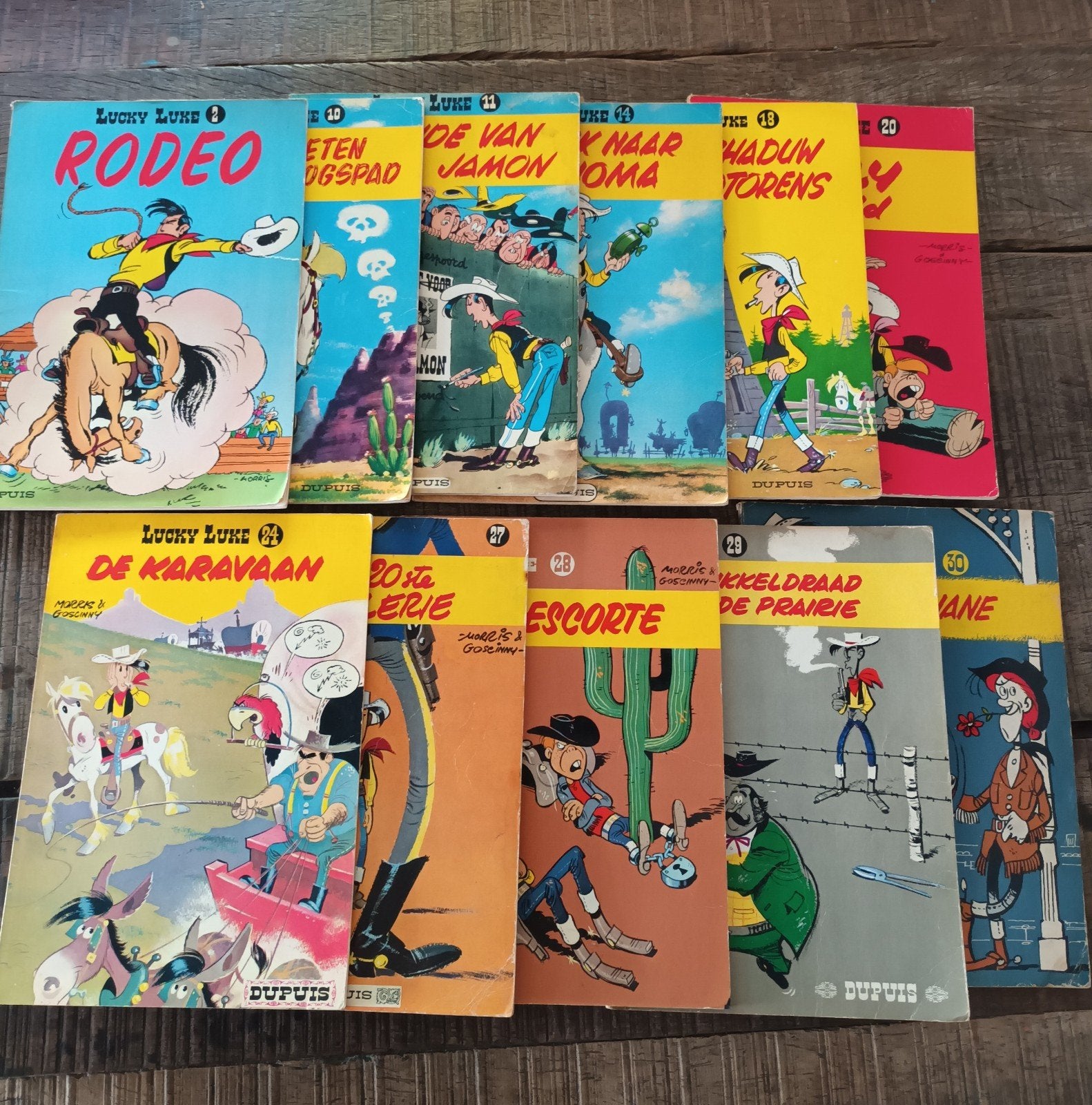 Mooie partij Lucky Luke stripboeken (11 stuks) – Dupuis klas, Meerdere comics, Ophalen of Verzenden, Gelezen, Europa
