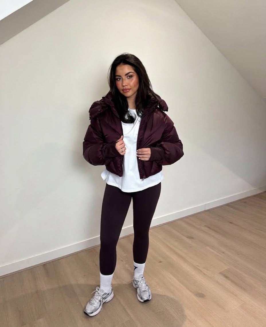 Copperose | Korte puffer jacket burgundy/bordeaux | Maat L, Kleding | Dames, Ophalen of Verzenden, Nieuw