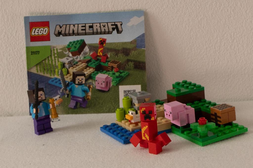 Lego Minecraft 21177 De Creeper Hinderlaag, Minecraft, Lego, Ophalen of Verzenden, Zo goed als nieuw