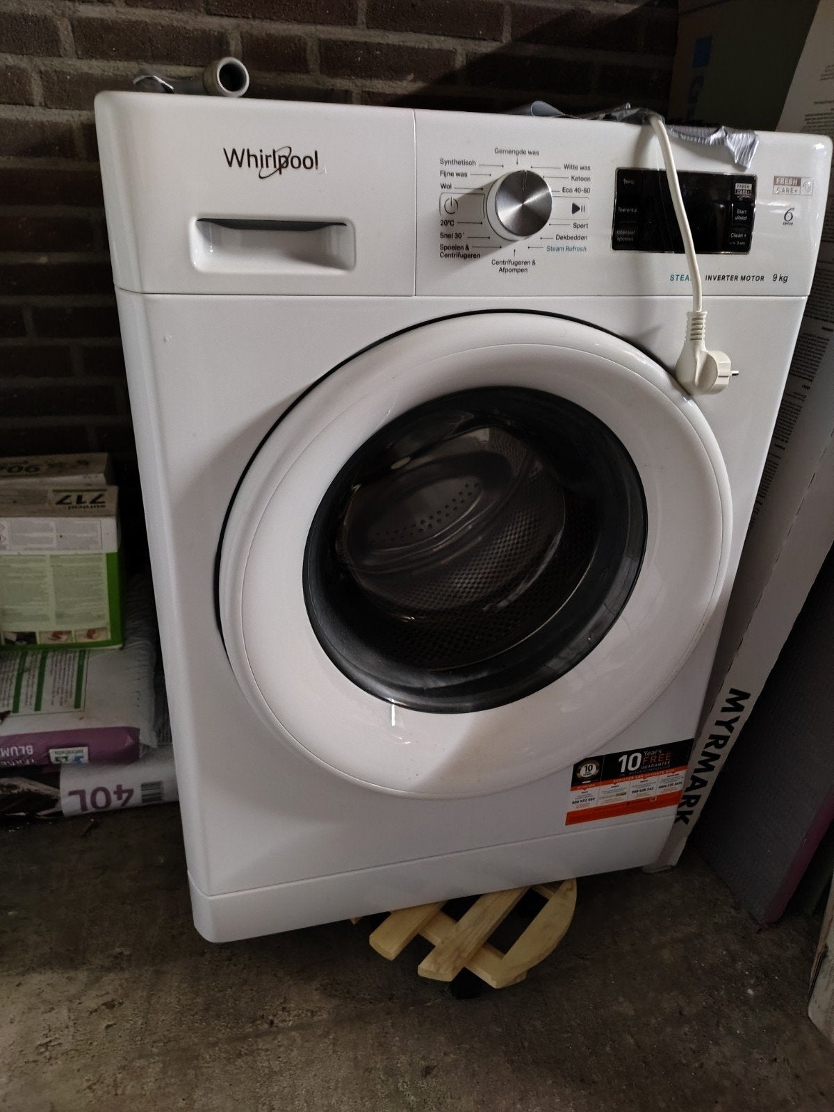whirlpool 6 sence 9kg inhoud, Ophalen, 1200 tot 1600 toeren, 8 tot 10 kg, Wolwasprogramma