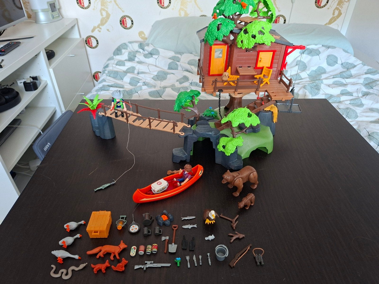 Playmobil Wild Life Boomhut met Kano en Dieren (5557), Ophalen of Verzenden, Zo goed als nieuw, Jongen of Meisje