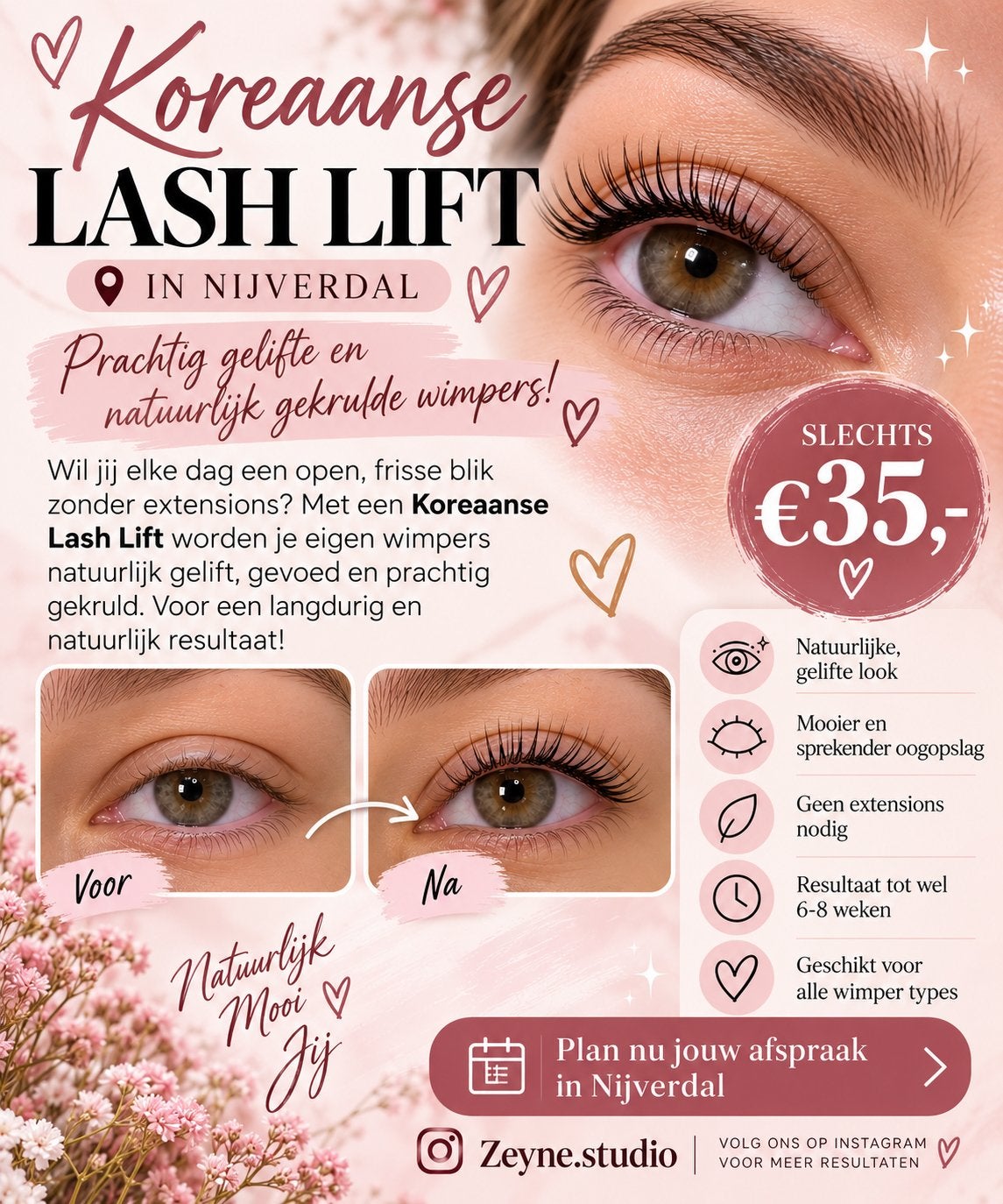 Korean Lashlift, Ophalen of Verzenden, Zo goed als nieuw, Ogen