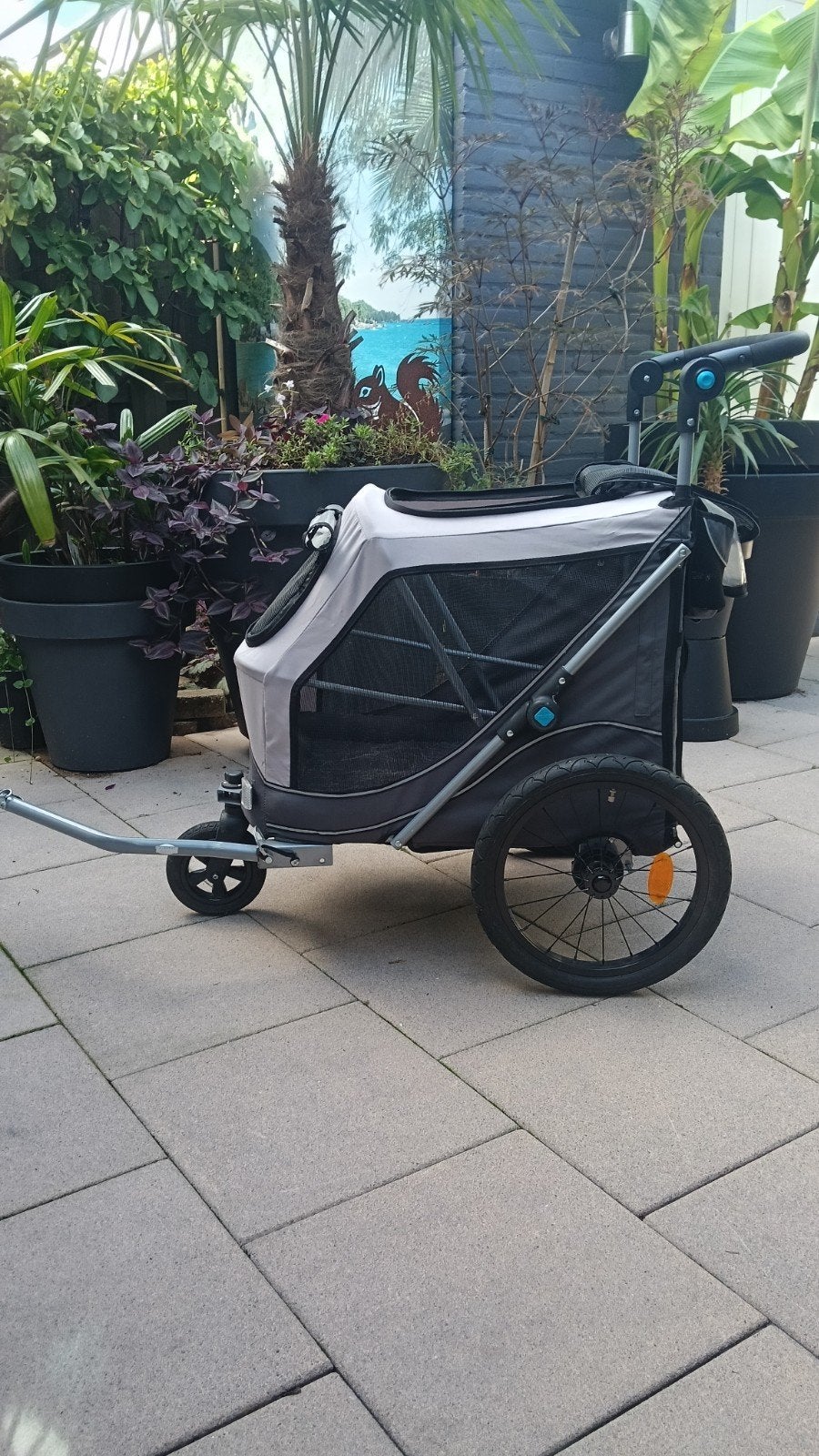 TRIXIE honden fiets en wandelwagen maat M met extra voorwiel, Trixie, Ophalen, Zo goed als nieuw, Hondenfietskar