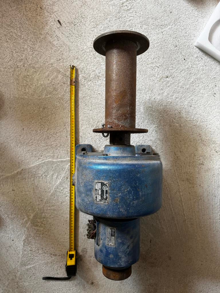 Bauknecht 3-fase elektromotor met spoel en rem, Ophalen of Verzenden, Gebruikt, Elektromotor, Minder dan 1400 rpm