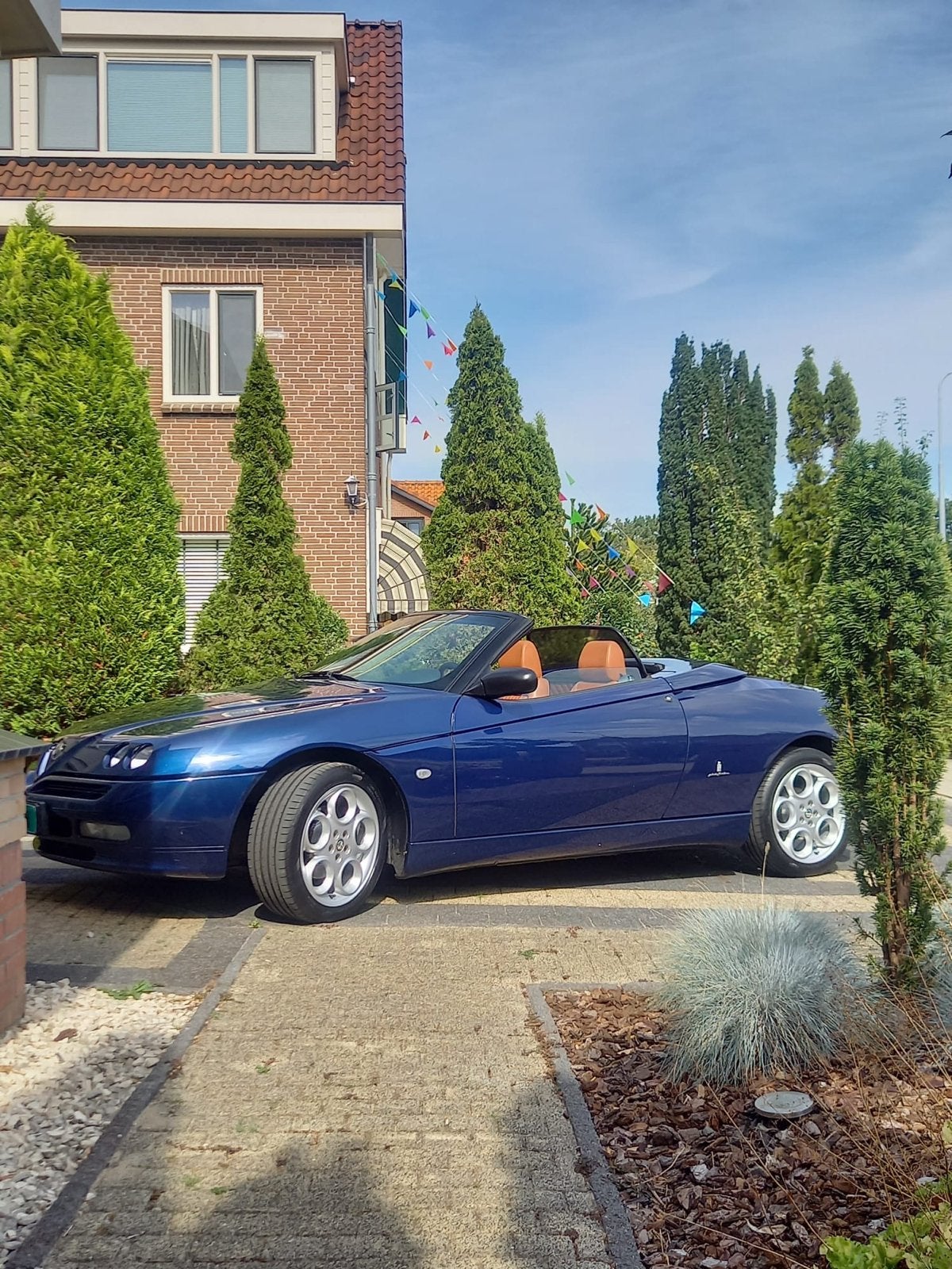 Alfa Romeo Spider 2.0 Twin Spark 16V 2003 Blauw, Auto's, Voorwielaandrijving, Cabriolet, Blauw, Spider