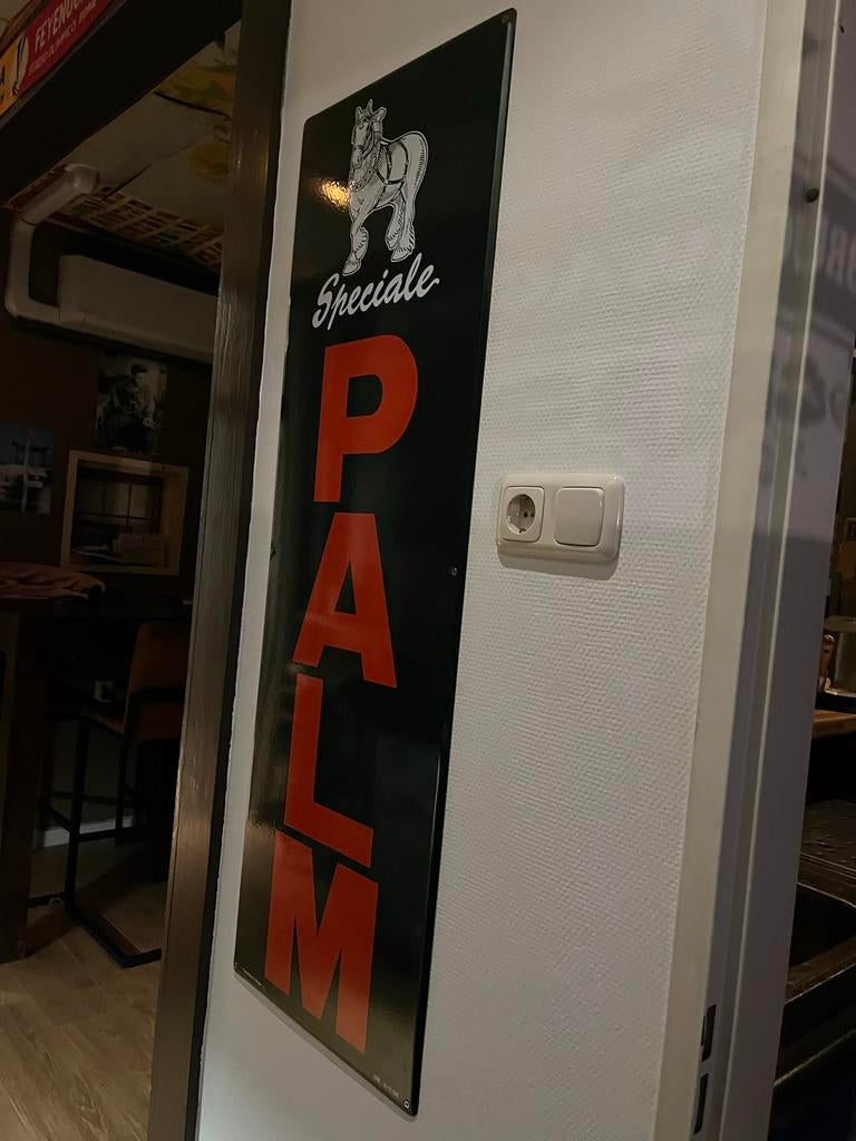 Palm Emaille Reclamebord - 120x40 cm, Ophalen