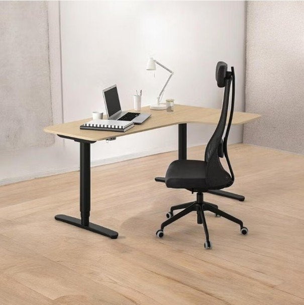 IKEA verstelbaar hoekbureau (rechts), Ophalen, 160 cm, Scandinavisch, Hoekbureau