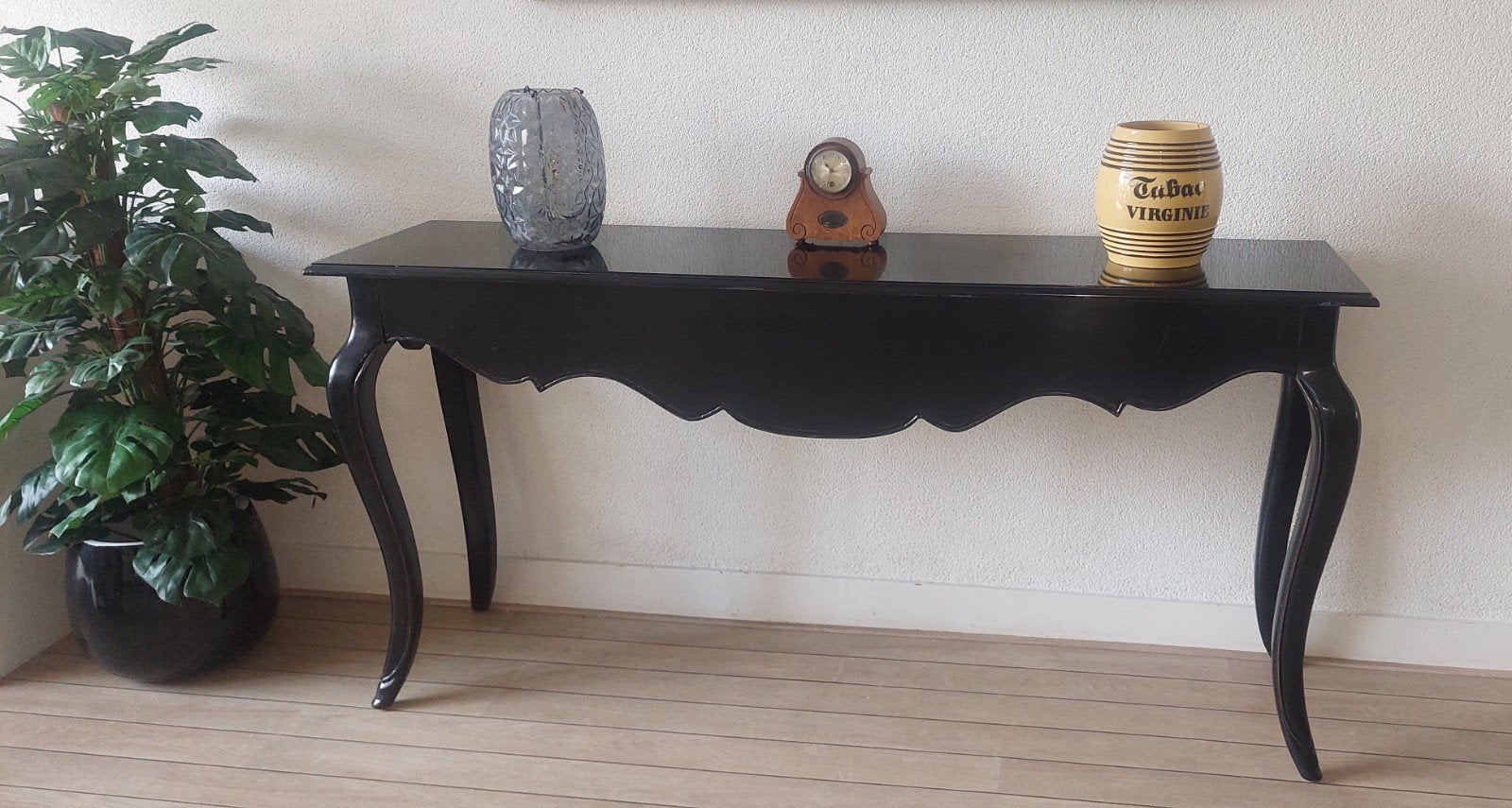 Zwarte side table 160cm, Ophalen, Gebruikt, Klassiek, 150 tot 200 cm