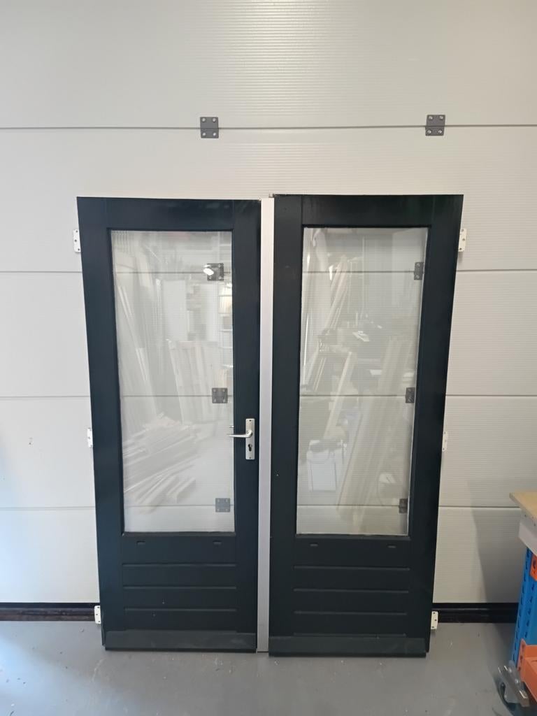 2 sets Tuindeuren hardhout, Doe-het-zelf en Verbouw, Ophalen, Buitendeur, 200 tot 215 cm