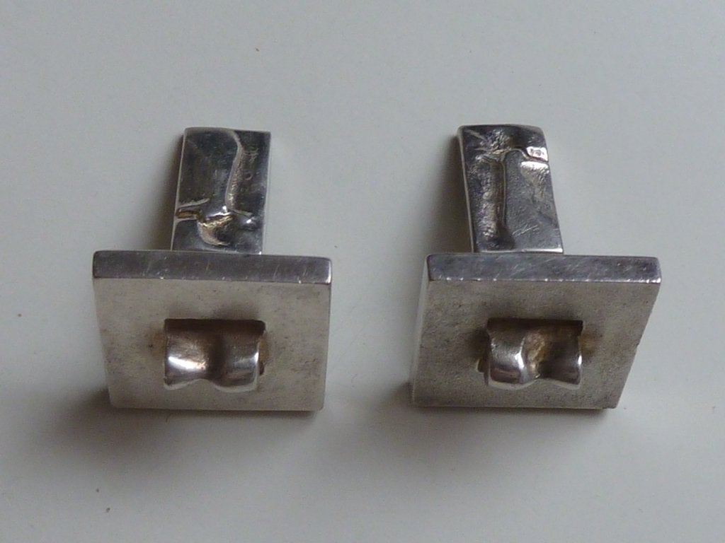 Lapponia 925 zilveren manchetknopen, Bjorn Weckström, 1971, Verzenden, Zo goed als nieuw, Zilver