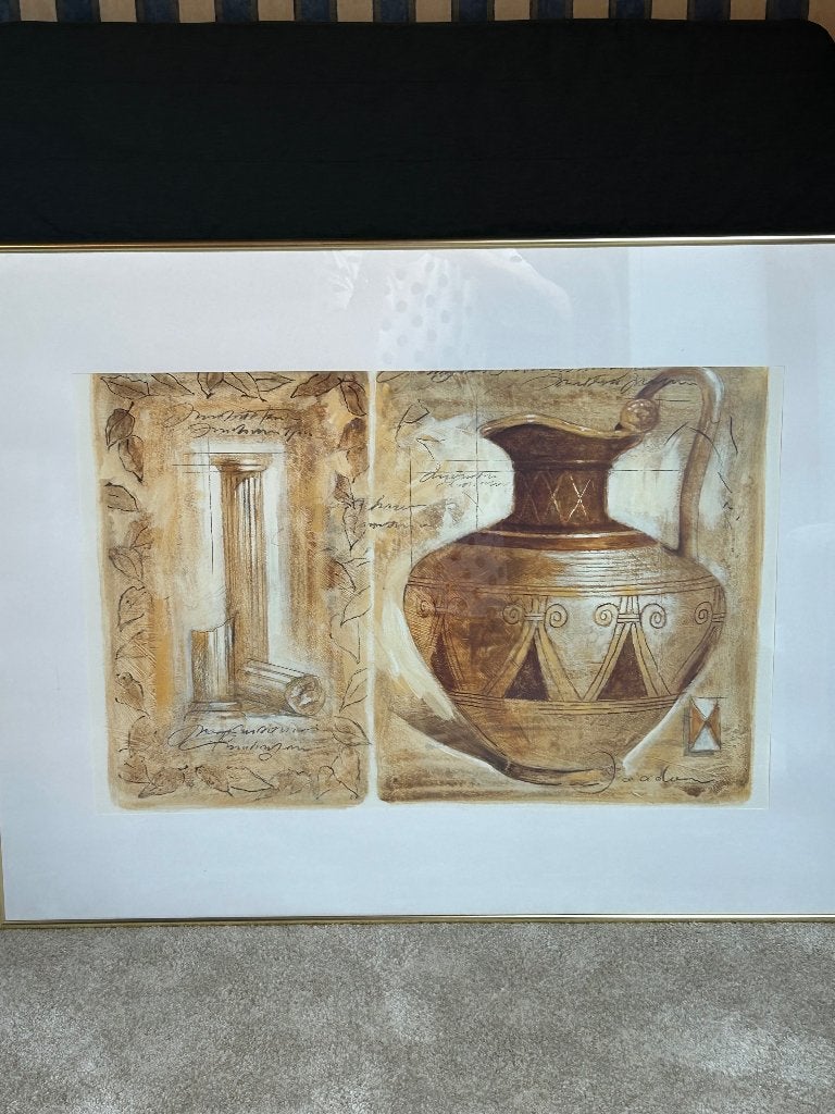 Schilderij, Ophalen, Stilleven, Ingelijst, Overige materialen