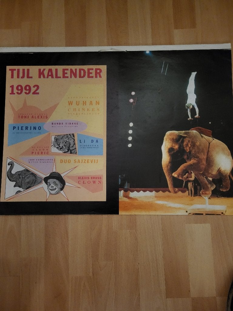 Tijl Kalender 1992 - Circus Thema, Verzamelen, Ophalen of Verzenden, Zo goed als nieuw