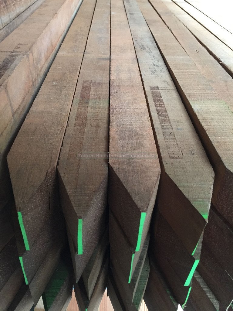 Hardhout paal 7 x 7 x 275 cm, Ophalen, Palen, Nieuw, Hardhout