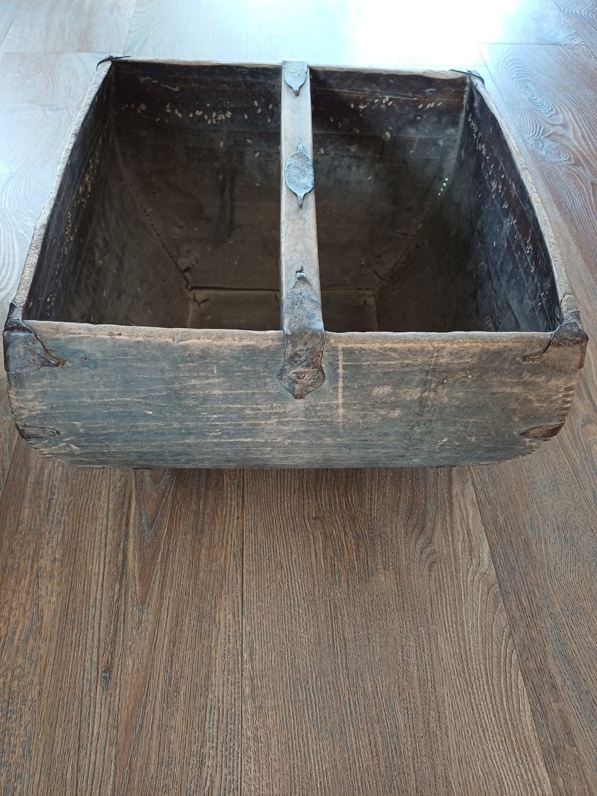 Landelijke houten bak, Ophalen, Zo goed als nieuw, Vierkant, Hout