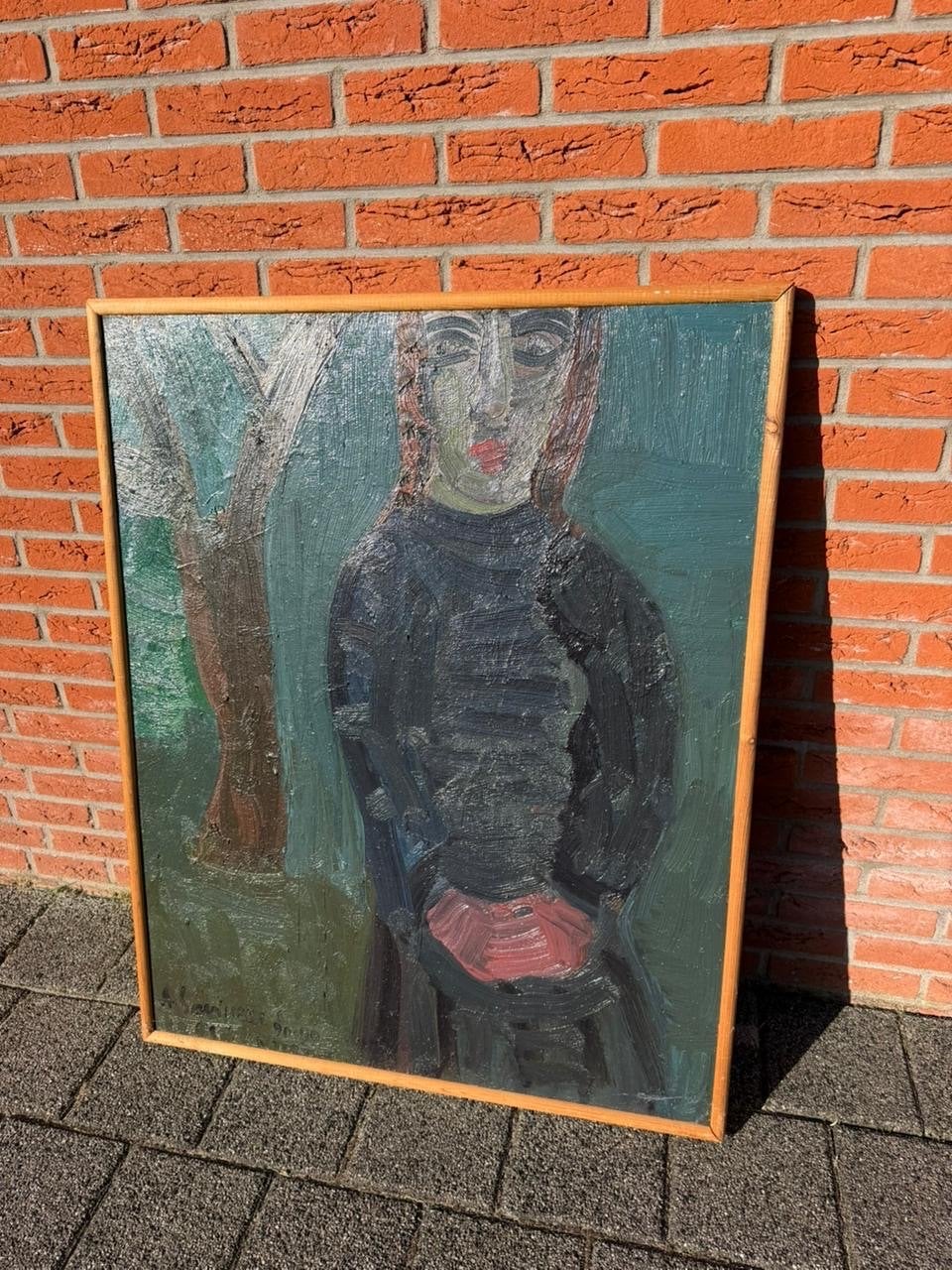 Augustinas Savickas - de avond (1990), Figuren, Ophalen of Verzenden, Textiel, Gesigneerd
