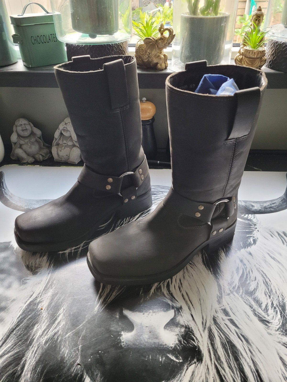Stoere motorlaarzen maat 42 In zeer goede staat, Kleding | Heren, Schoenen, Onbekend, Zwart, Boots, Ophalen of Verzenden